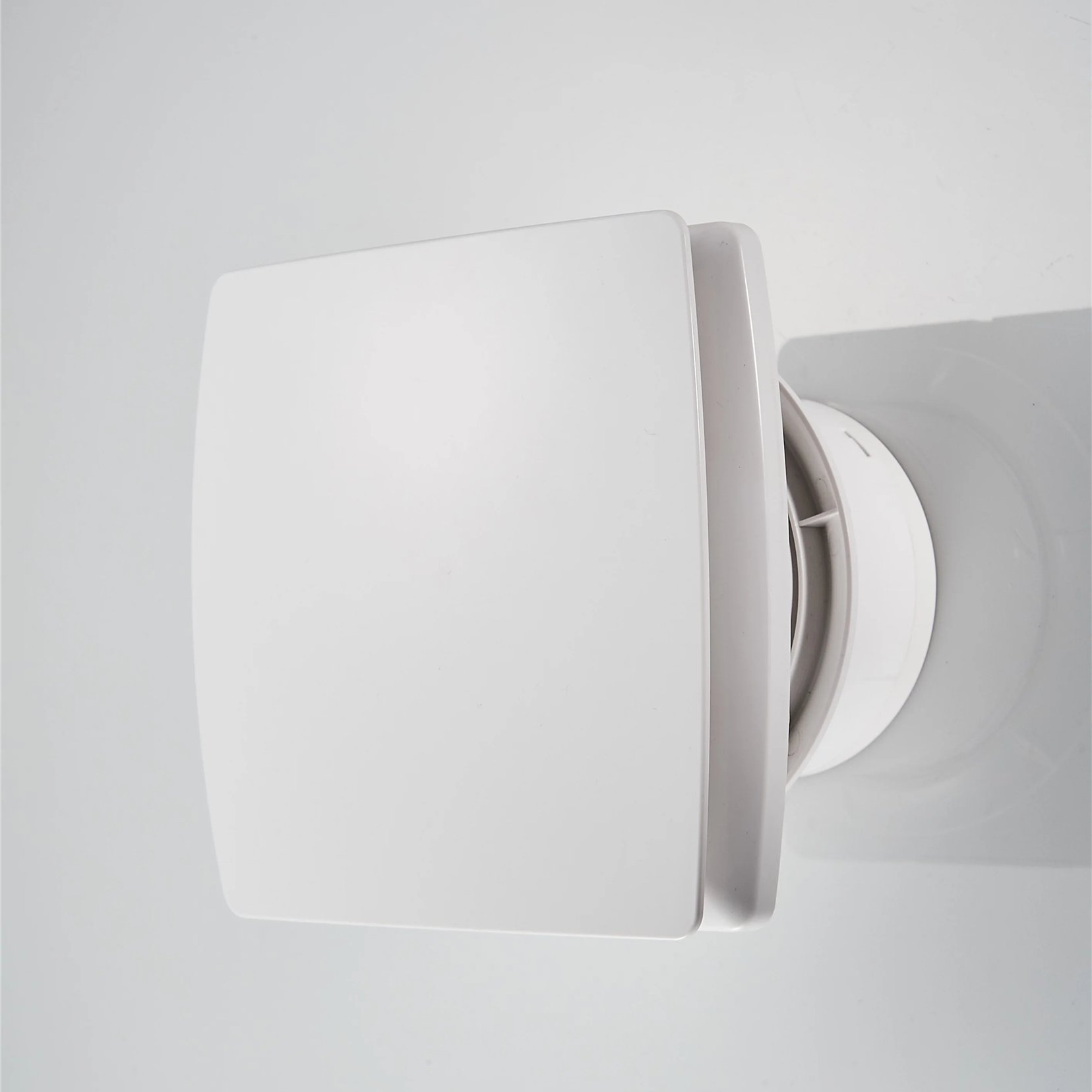 4 Inch Exhaust Fan Plastic with Check Valve Square Wall Mounted Window Bathroom Kitchen Ventilation Fan