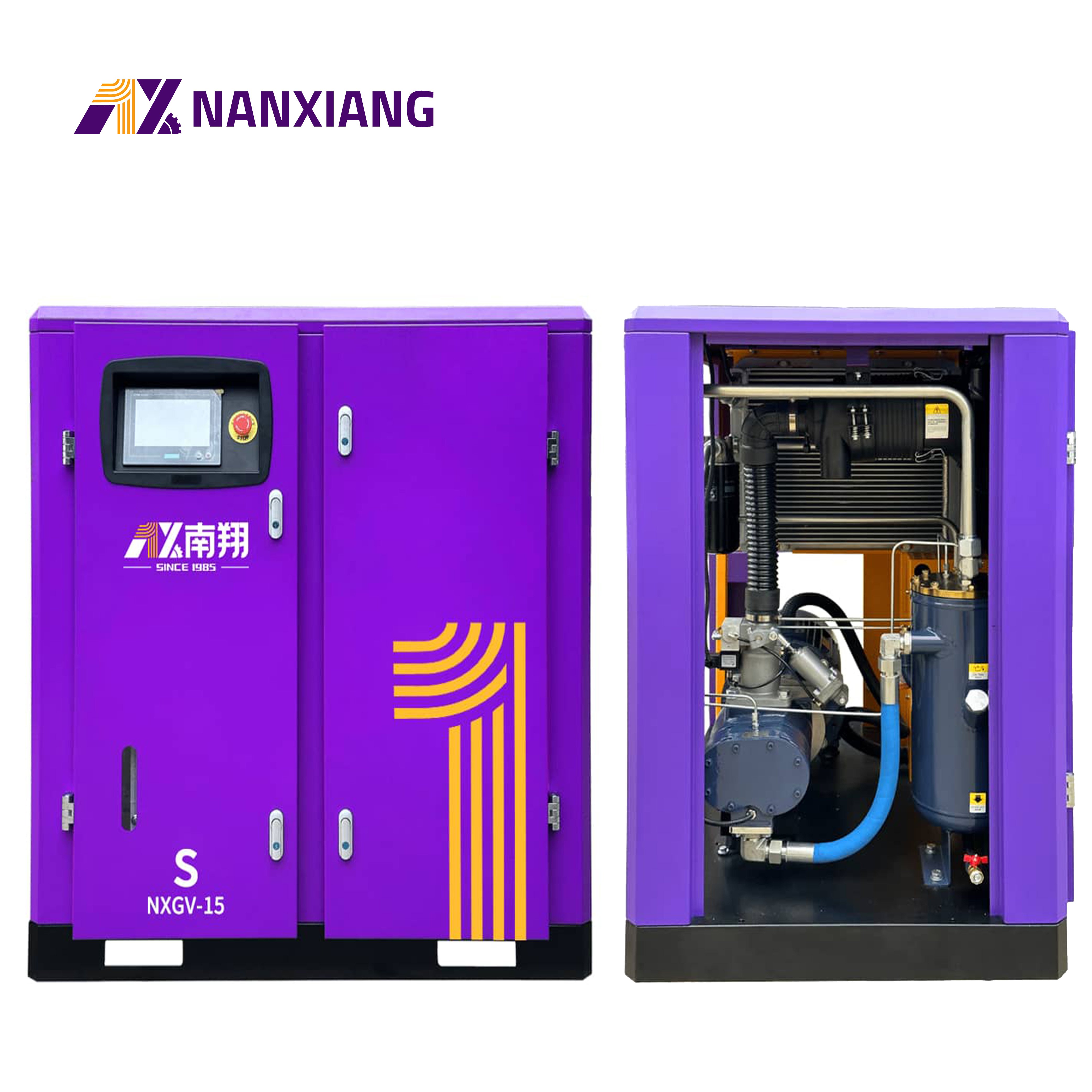 High Quality Energy Saving 10 Hp Vsd Air Compressor 7.5kw 13bar Screw Type Air Compressor With Ghh Air Ends