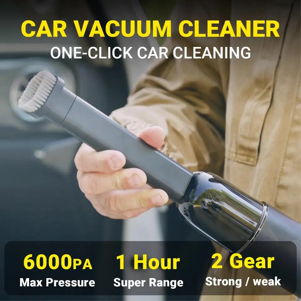 Portable Multifunctional 12V 10000mAh Car Jump Starter 5 in 1 Combo Kit With air Compressor Vacuum Cleaner Flashlight Power Bank