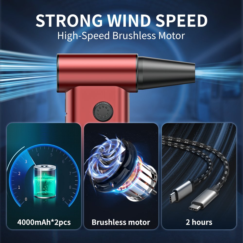 Hair Dryer Mini Jet Fan Three-speed Adjustable Fan Multi-function Mini Jet Turbo Fan Portable Hand Held Powerful Jet