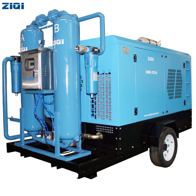 Chinese Popular Brand 260 hp Mobile diesel Single Stage Screw air Compressor with CE Certificate Used in General Industry