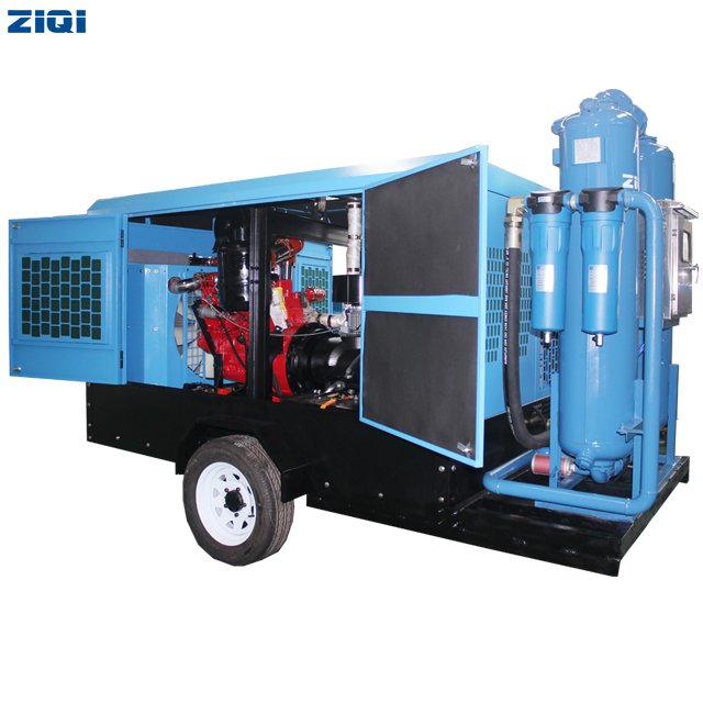 Chinese Popular Brand 260 hp Mobile diesel Single Stage Screw air Compressor with CE Certificate Used in General Industry