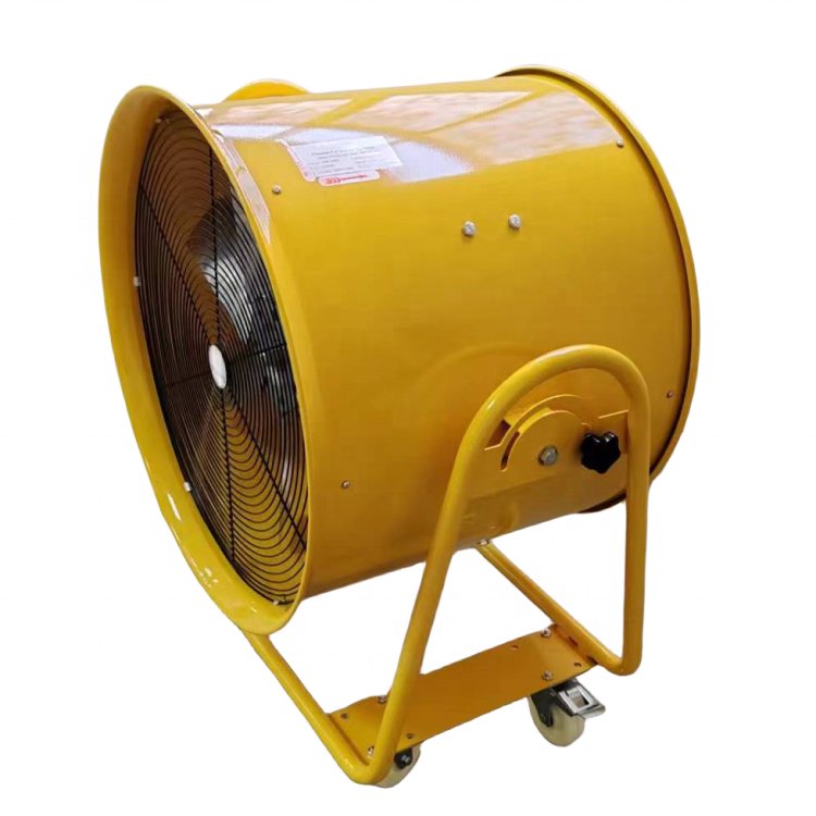 Yellow 24" 600MM Industrial Blower Ventilation Movable 24 Inch Outdoor Exhaust Fan/outdoor Fan/blower