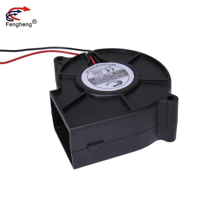 China Factory Ventilation Blower Fan 7530 75x75x30mm 12v 24v PWM 2Pin Centrifugal Turbo Fan Blower for Advertising Machine