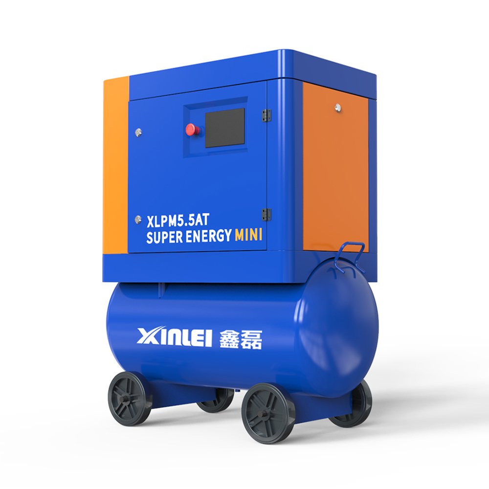 4kw 5.5HP 7/8/10 Bar Mini Mobile Rotary Screw air Compressor XLPM5.5AT