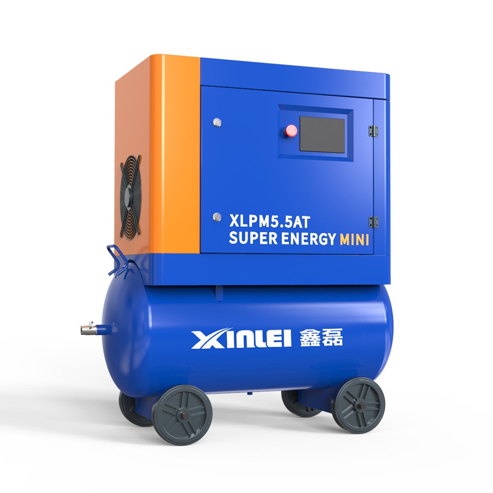 4kw 5.5HP 7/8/10 Bar Mini Mobile Rotary Screw air Compressor XLPM5.5AT