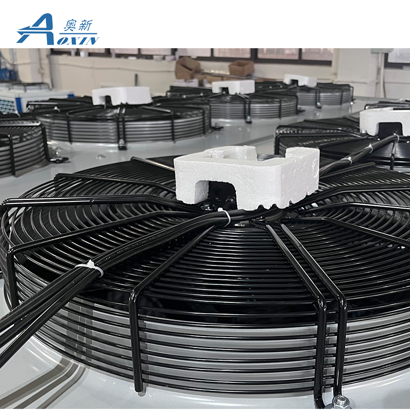 AOXIN W-type Industrial Condenser, Large Upper Air Outlet Air-cooled Condenser With 8 Fans Used Galvanized Sheet