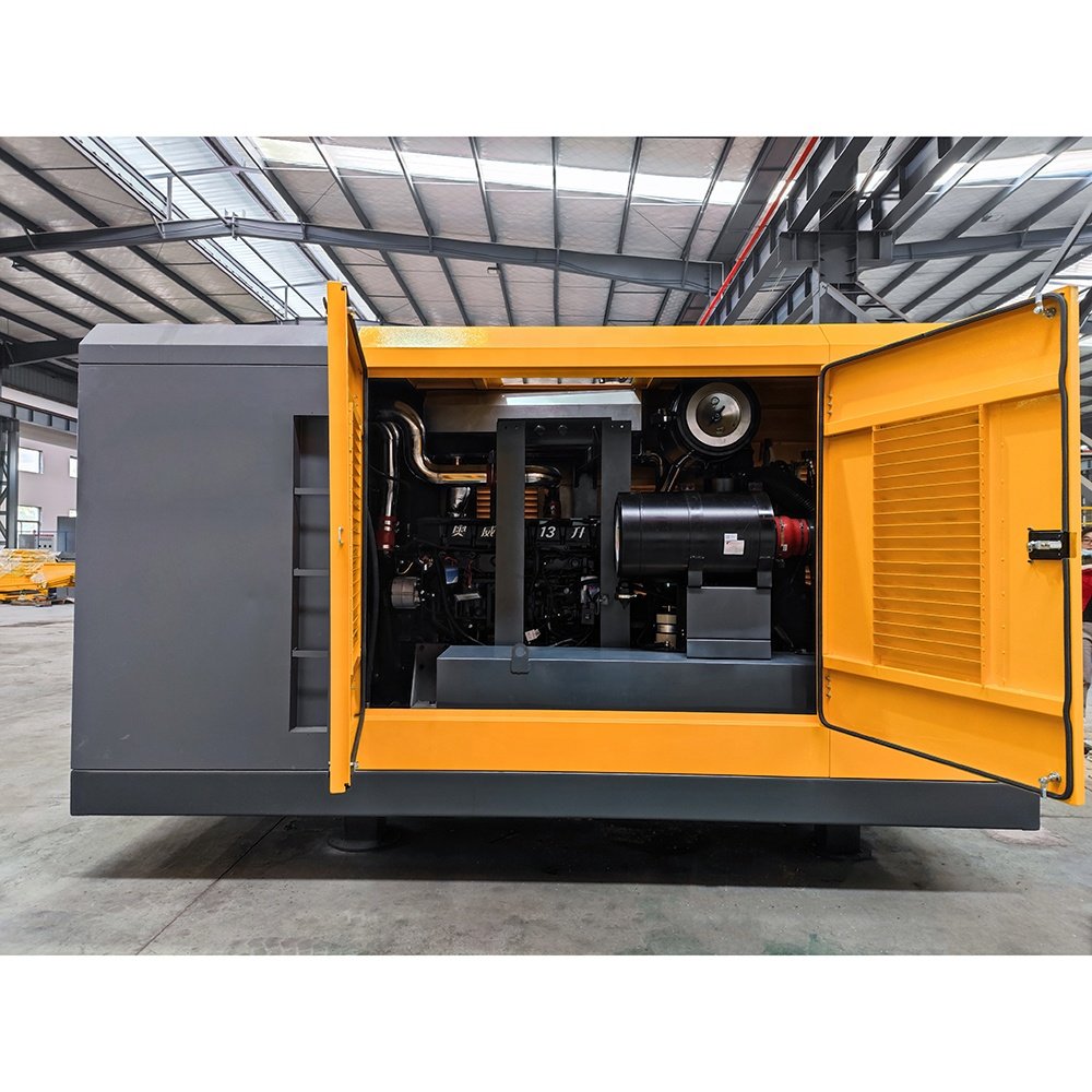 China Supply High Power diesel Engine Mining Rotary Screw air Compressor for Drilling Rig