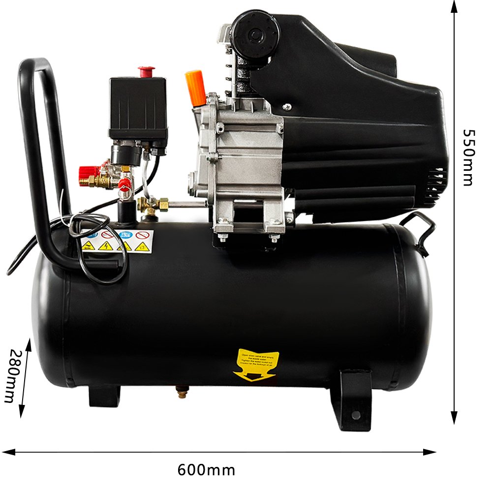 Portable Ac Direct Driven Oil Lubricated Air Compressor 220V 8Bar 1500W 2HP 30L Direct Drive Type Air Compressor