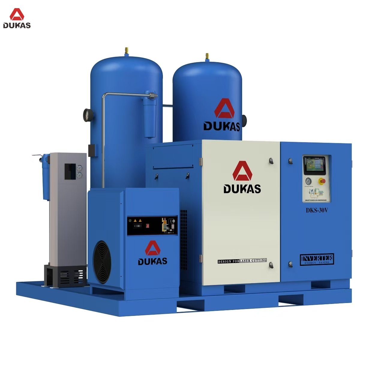 Skid-mounted Integrated Screw air Compressor Suitable for Laser Cutting