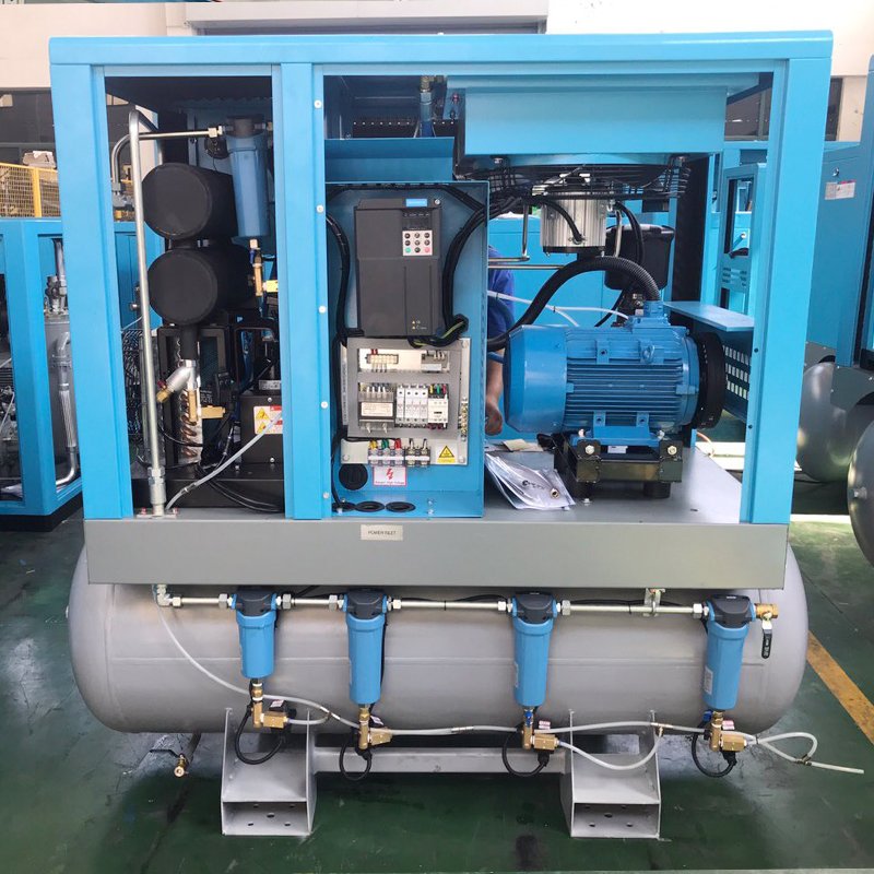 Electricity Saving Screw air Compressor with Belt Driven Used in Fiber Laser Machine