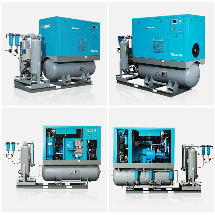 Electricity Saving Screw air Compressor with Belt Driven Used in Fiber Laser Machine