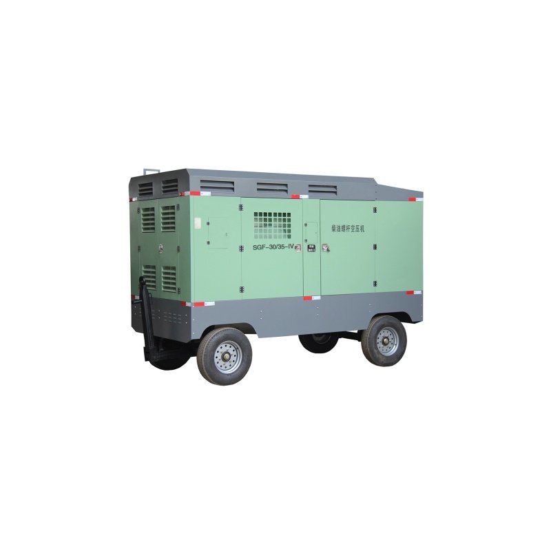 195CFM Diesel Mobile Air Compressor Diesel Power Portable Screw Compressors
