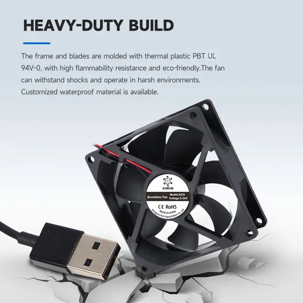 Brushless Dc Axial Flow Fan 9225 5v 3000RPM 92mm*92mm*25mm Air Cooling Fan