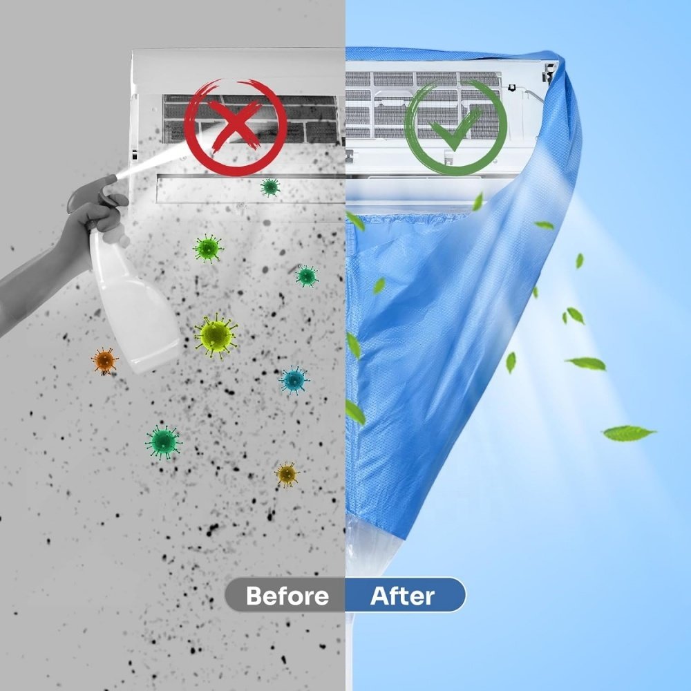 Q537 Waterproof air Conditioner Cleaning Bag Indoor Durable 1-2hp air Conditioner Cleaning Cover Ac Bag Cover Cleaning