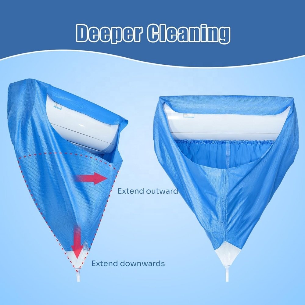 Q537 Waterproof air Conditioner Cleaning Bag Indoor Durable 1-2hp air Conditioner Cleaning Cover Ac Bag Cover Cleaning