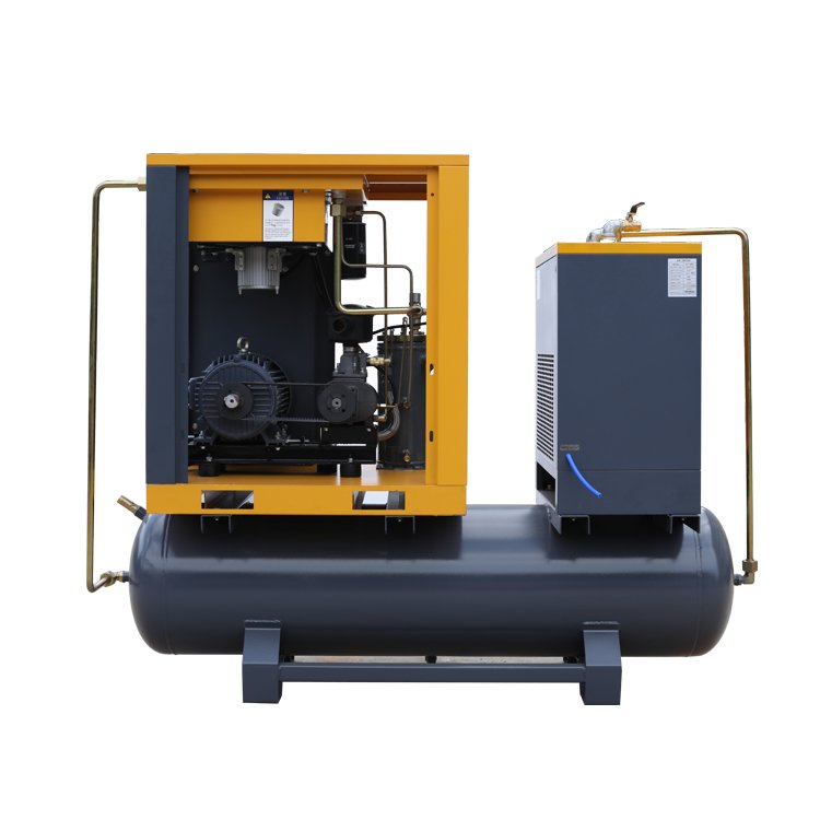 general industrial screw air compressor 7.5KW 11KW 15KW 22KW compresor de aire 8Bar 10Bar all in one with dryer tank mounted