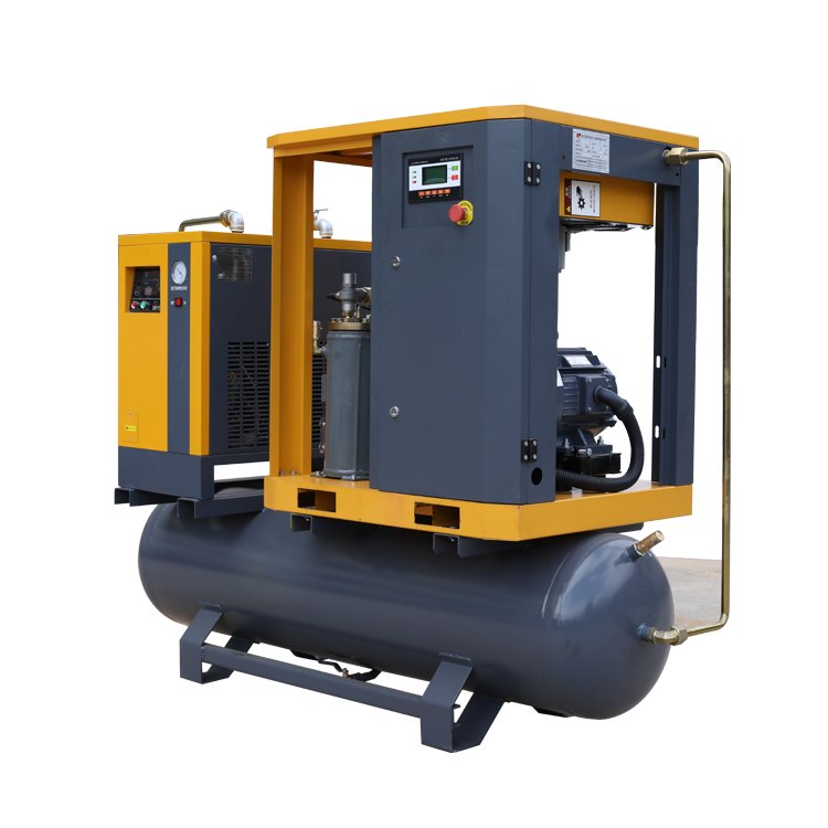 general industrial screw air compressor 7.5KW 11KW 15KW 22KW compresor de aire 8Bar 10Bar all in one with dryer tank mounted