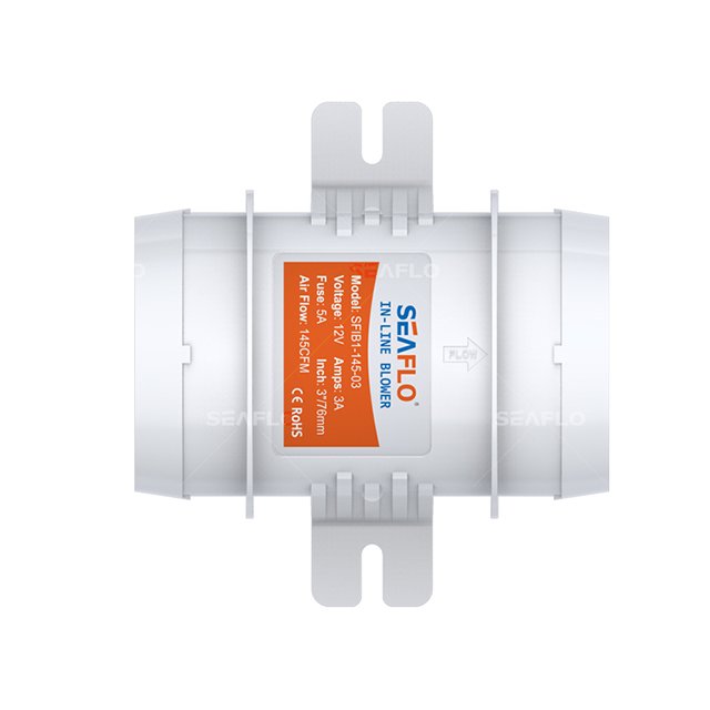 SEA FLO 3 Inch 145CFM DC 12V Best Selling In-Line Blower Centrifugal Fan for Any Ventilation