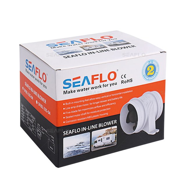 SEA FLO 3 Inch 145CFM DC 12V Best Selling In-Line Blower Centrifugal Fan for Any Ventilation