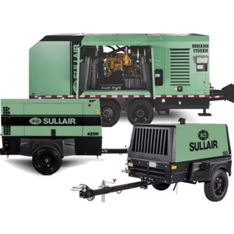 Sullair 185 Cfm Portable diesel Engine Driven Rotary air Compressor for Construction and Mining Compresor Sullair