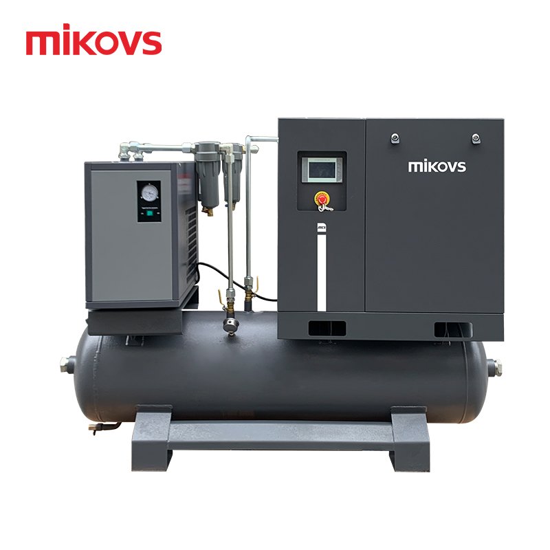 7.5KW 10KW 15KW 22KW Direct Driven Air Compressor 220V 380V 415V 4 in 1 Tank Mould Screw Air Compressor With Air Dryer
