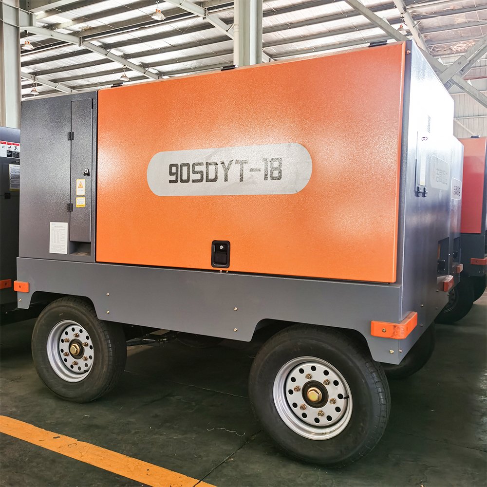 90SDYT-18 18bar Diesel Engine Screw Compressors Portable air Compressors for Construction Work Mine Drilling Rig