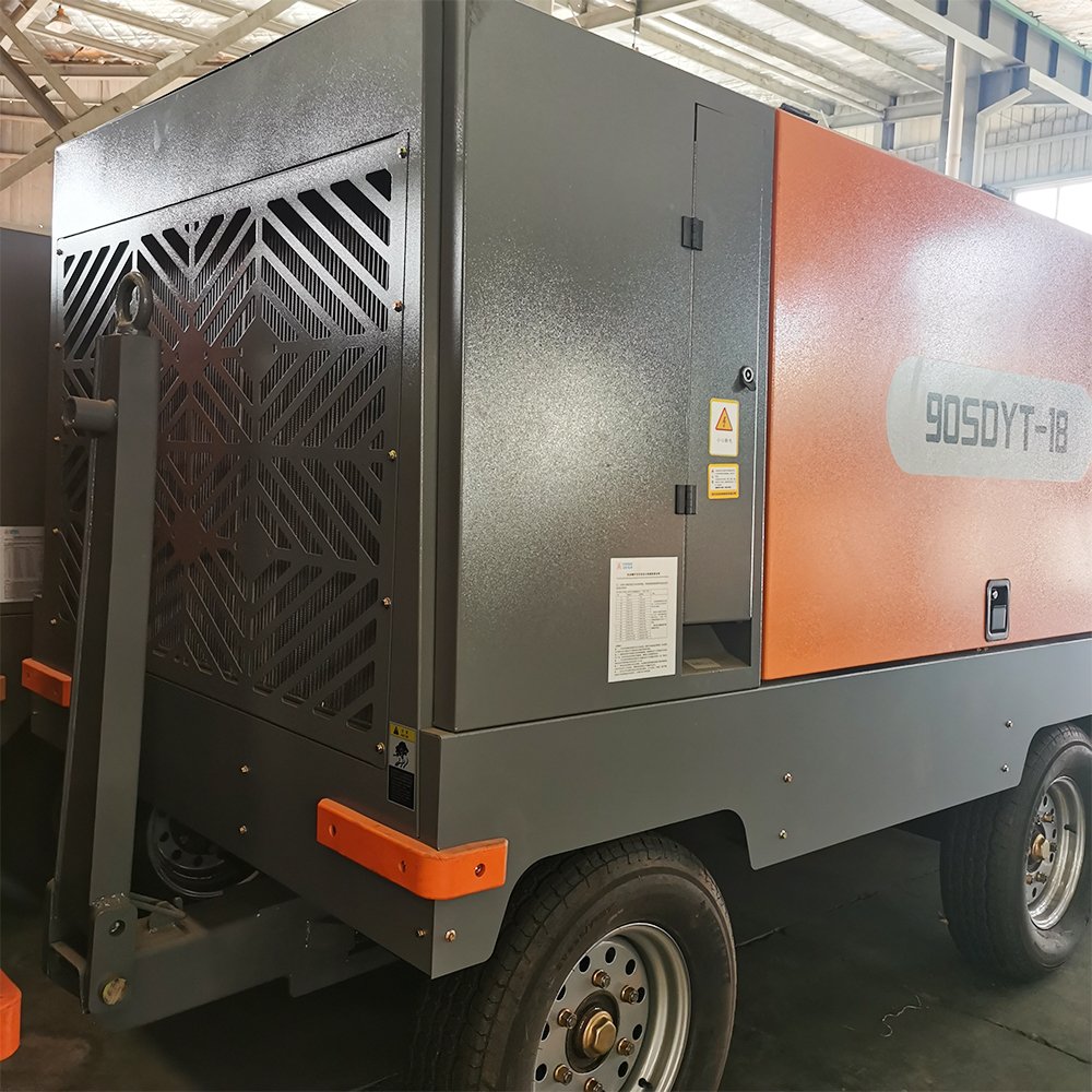 90SDYT-18 18bar Diesel Engine Screw Compressors Portable air Compressors for Construction Work Mine Drilling Rig