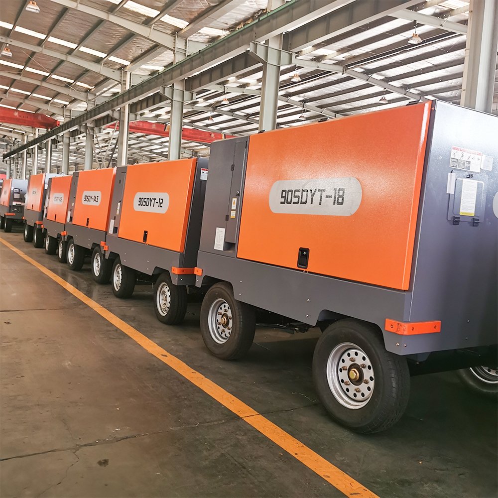 90SDYT-18 18bar Diesel Engine Screw Compressors Portable air Compressors for Construction Work Mine Drilling Rig