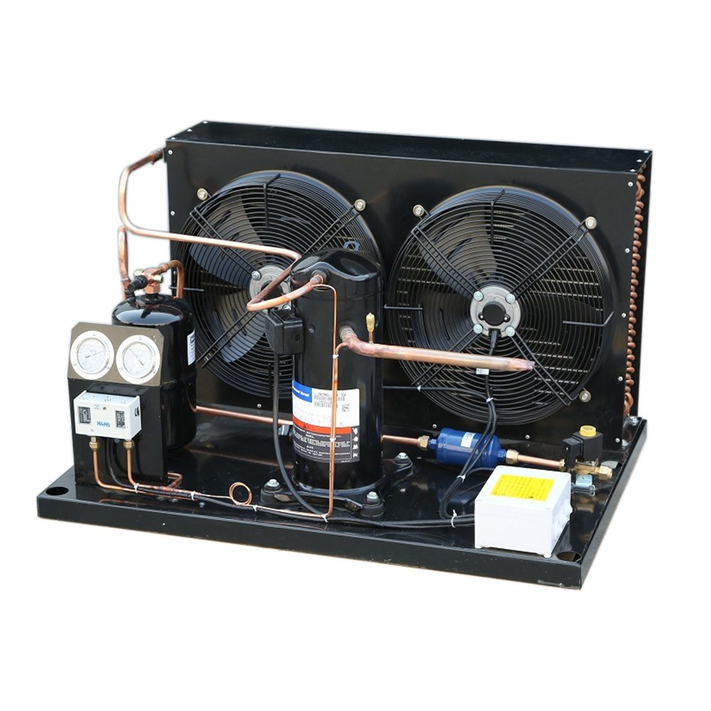 Good Cooling Effect Air Cooled R404A Semi Hermetic 3P/4P/5P/6P/8P/12P Scroll Compressor Condensing Unit for Cold Storage Room