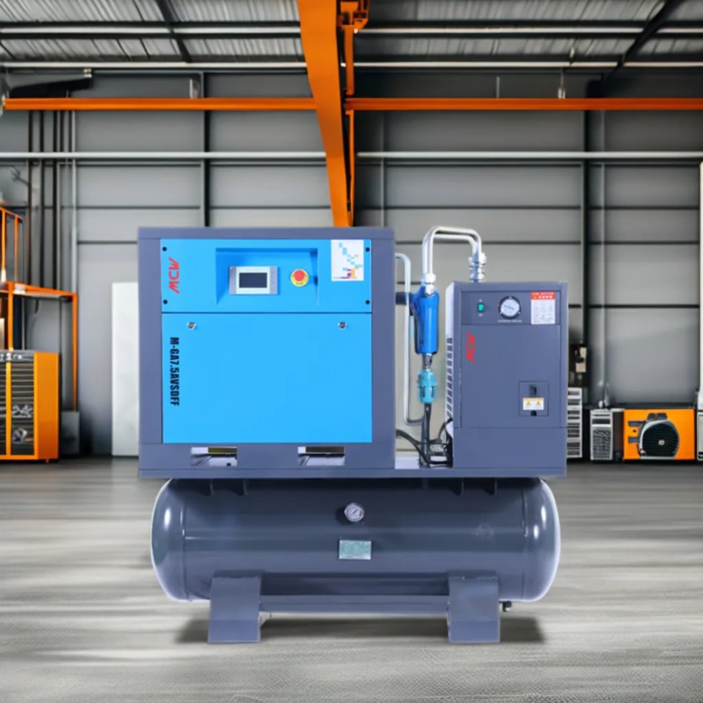 Three Phase Pm Vsd Screw Air Compressor 220/380v 50hz 60hz 7.5 kw 10hp 4 in 1 air Compressor Portable With CE