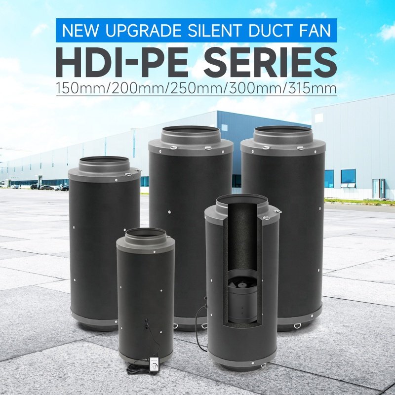 Hon&Guan Manufacturer Direct Supply Ventilation Fan Silent Duct Fans Big Blower OEM/ODM HDI-150PE