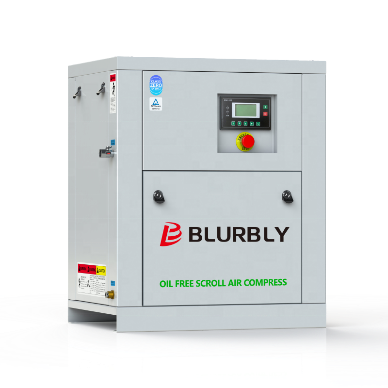 2 in 1 Permanent magnet synchronous 8 bar small industry scroll air compressor (with air storage tank)