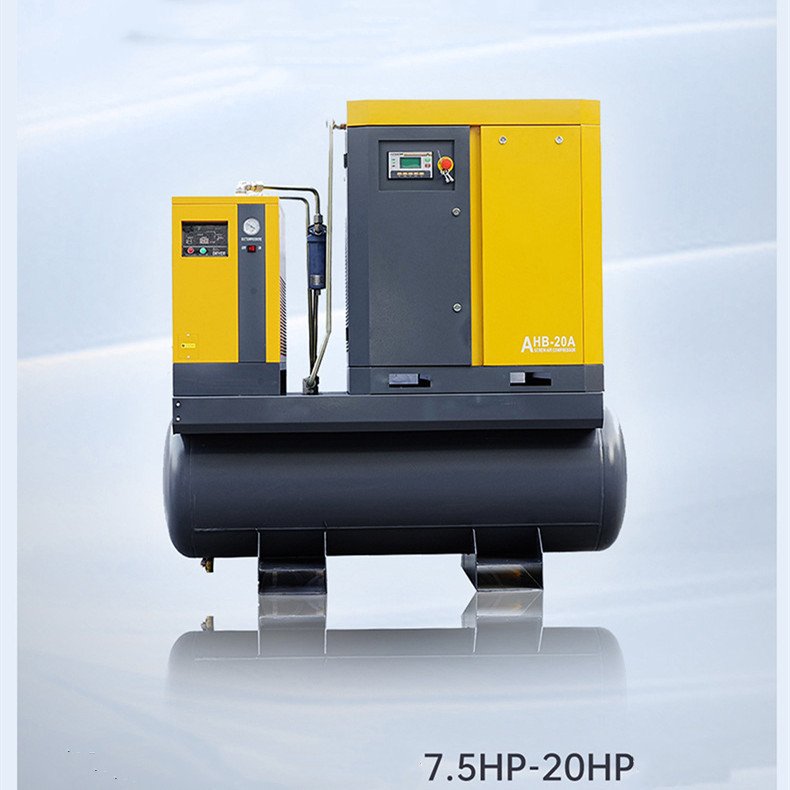 Factory Direct Sale Low Noise 7.5kw 11kw 5.5hp 7.5hp 11 kw Integrated Portable Screw Type air tank air Compressor