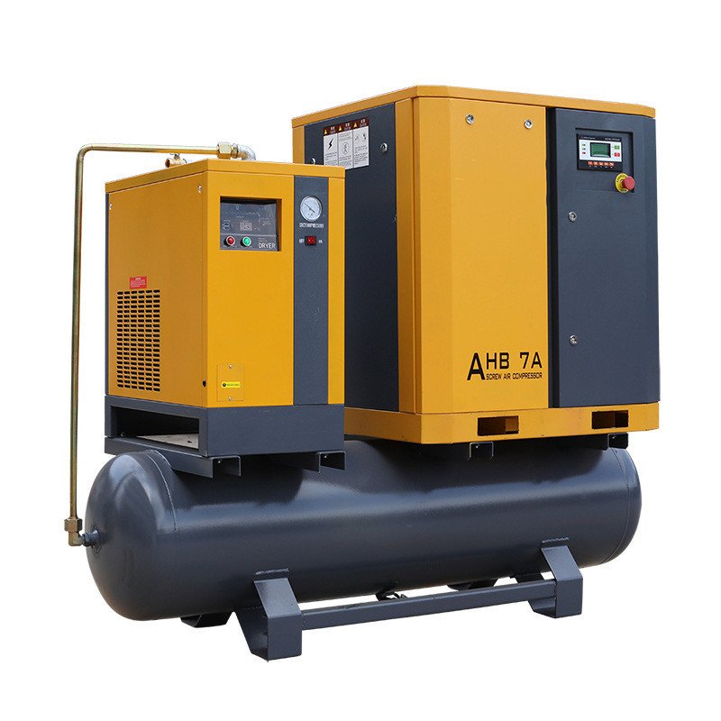 Factory Direct Sale Low Noise 7.5kw 11kw 5.5hp 7.5hp 11 kw Integrated Portable Screw Type air tank air Compressor