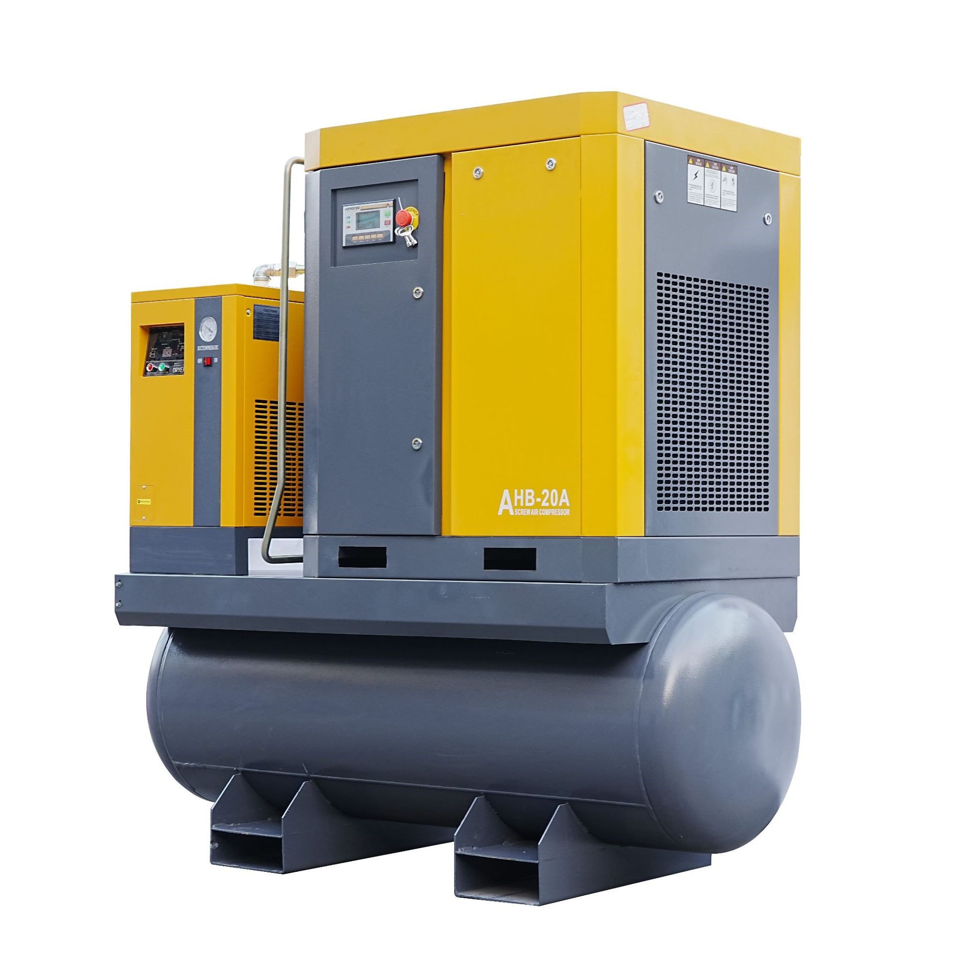 Factory Direct Sale Low Noise 7.5kw 11kw 5.5hp 7.5hp 11 kw Integrated Portable Screw Type air tank air Compressor
