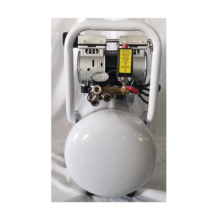 High Quality Low Noise Mini Silent Double Cylinder Portable Oilfree air Compressor 550W/0.75HP-50L