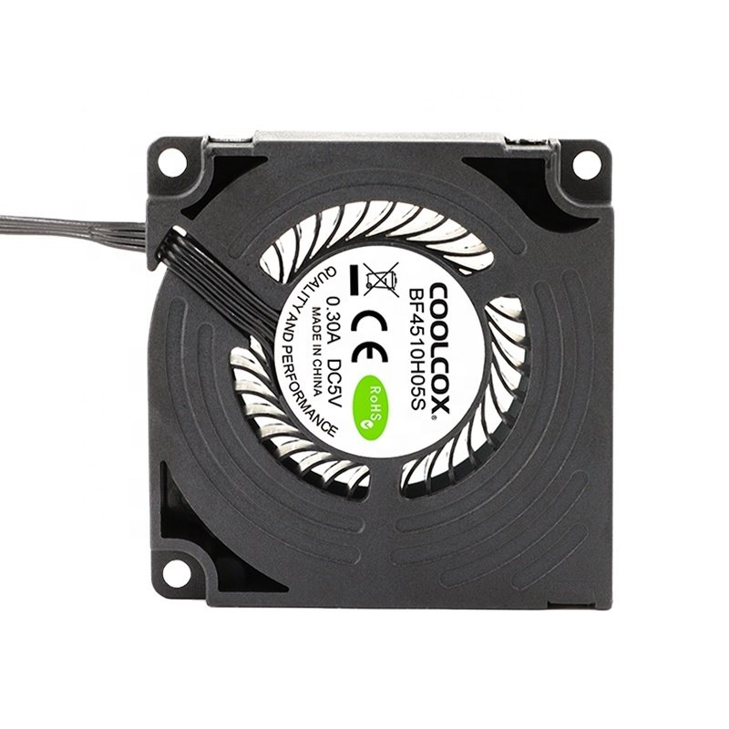 CoolCox 45x45x10mm Dc Blower Cooling Fan 4510-A 5v 12v air Cooler Ventilation Suitable for Projector HUD 3D Printer