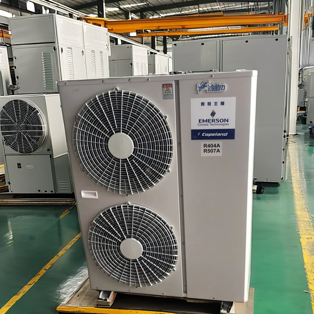 All-in-One Mobile Food Cold Room Unit New Air Source Heating Cooling Condensing Machine with Automatic Motor Core Components