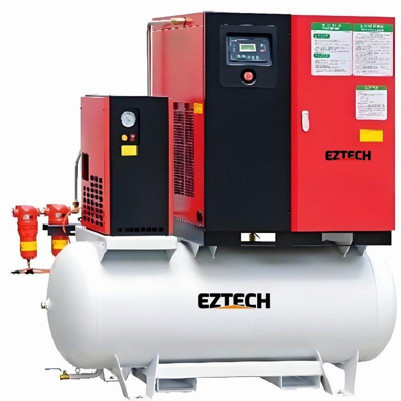 High Quality Combined All in One Industrial Screw Air Compressor with Air Dryer and Air Tank for Laser Cutting