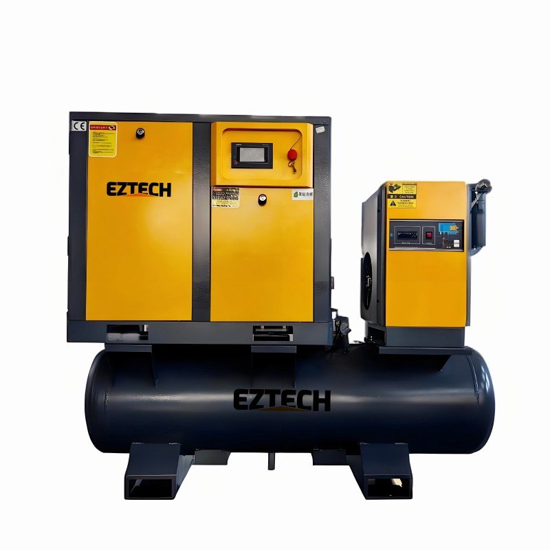 High Quality Combined All in One Industrial Screw Air Compressor with Air Dryer and Air Tank for Laser Cutting