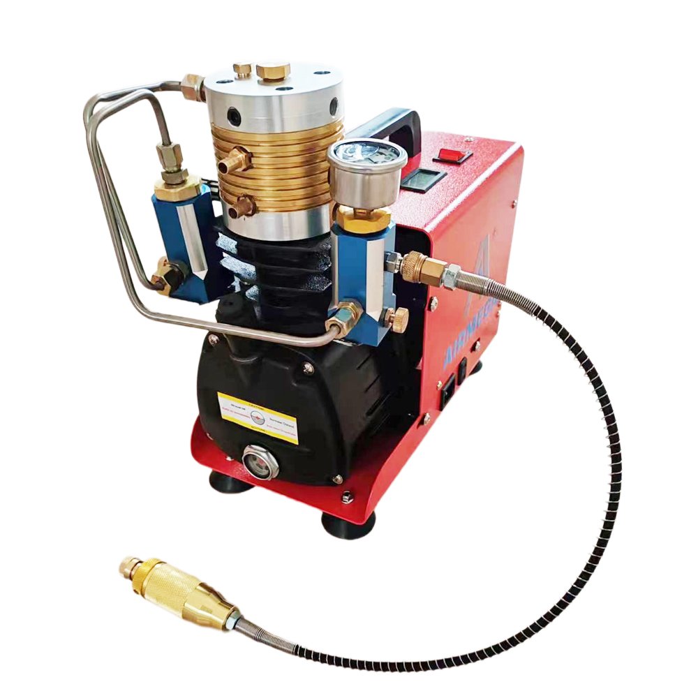 GC02 Red Electrical Compressor with 2 Air Condensers High Pressure 30MPA 300bar 4500psi Electric Pump