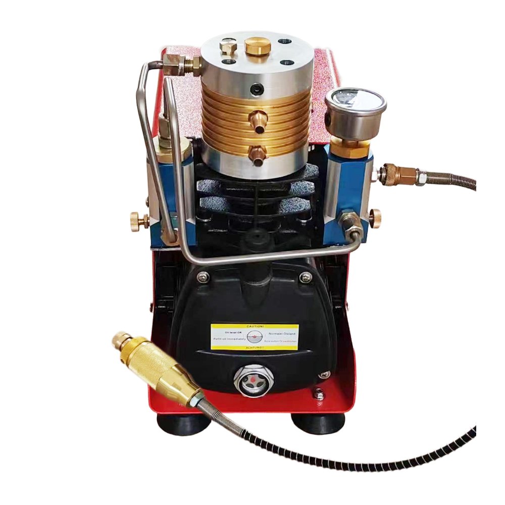 GC02 Red Electrical Compressor with 2 Air Condensers High Pressure 30MPA 300bar 4500psi Electric Pump