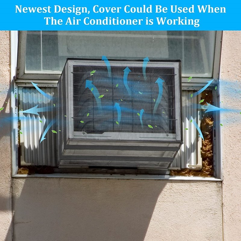 Newest Design Mesh Waterproof Window AC Protection Cover Aircon Cover air Conditioner Outdoor