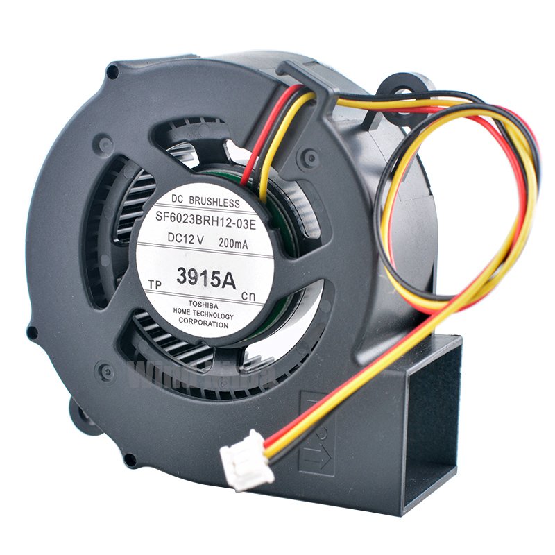 SF6023BRH12-03E 6cm 60mm Blower Fan 60x60x23mm DC12V 0.20A 3pin Turbine Fan Cooling Fan for Projectors