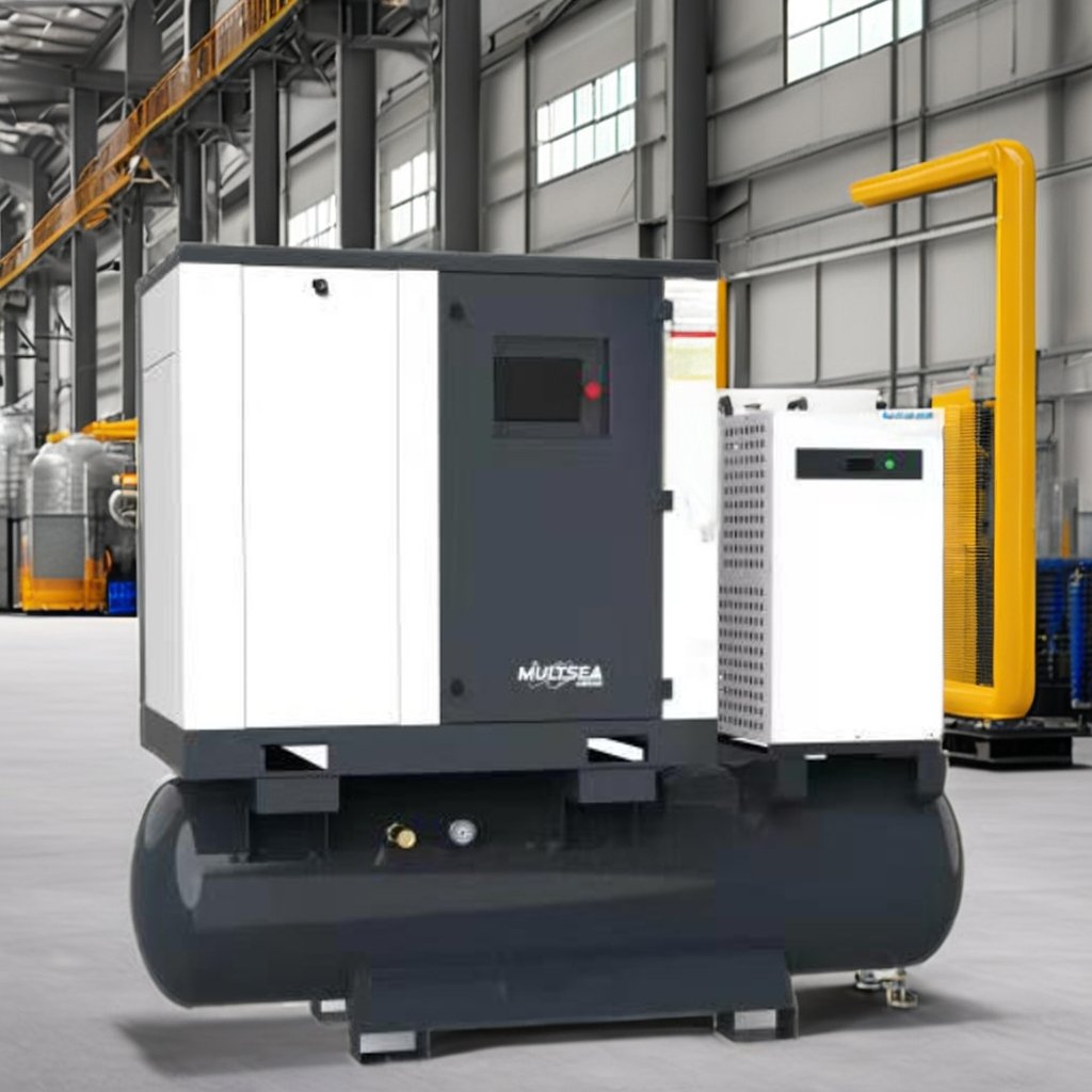 4 in 1 Type 7.5kw 8bar/12bar/16bar Permanent Magnet Rotary Screw Air Compressor for Laser Cutting IP54/IP23