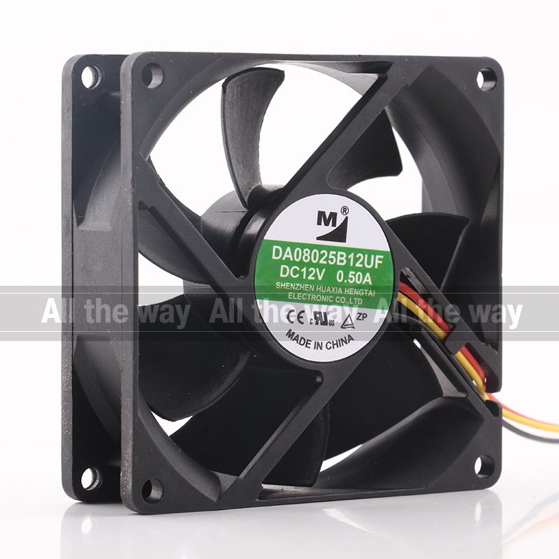 Original UMU 24V 48V DC12V 0.50A EC AC 8025 8CM 80X80X25MM Inverter Chassis Power Supply DA08025B12UF Cooling Fan