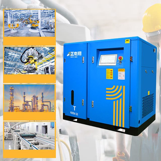 Nanxiang Factory Custom 22 Kw 130CFM 30PH Silent Rotary Industrial Electric Screw Air Compressor Manufacturer