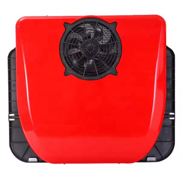 Tractor Air Conditioner AC.161.064.03 Overhead Integrated Machine Red 2600W/8875BTU DC 12V Air Conditioning for Truck Excavator