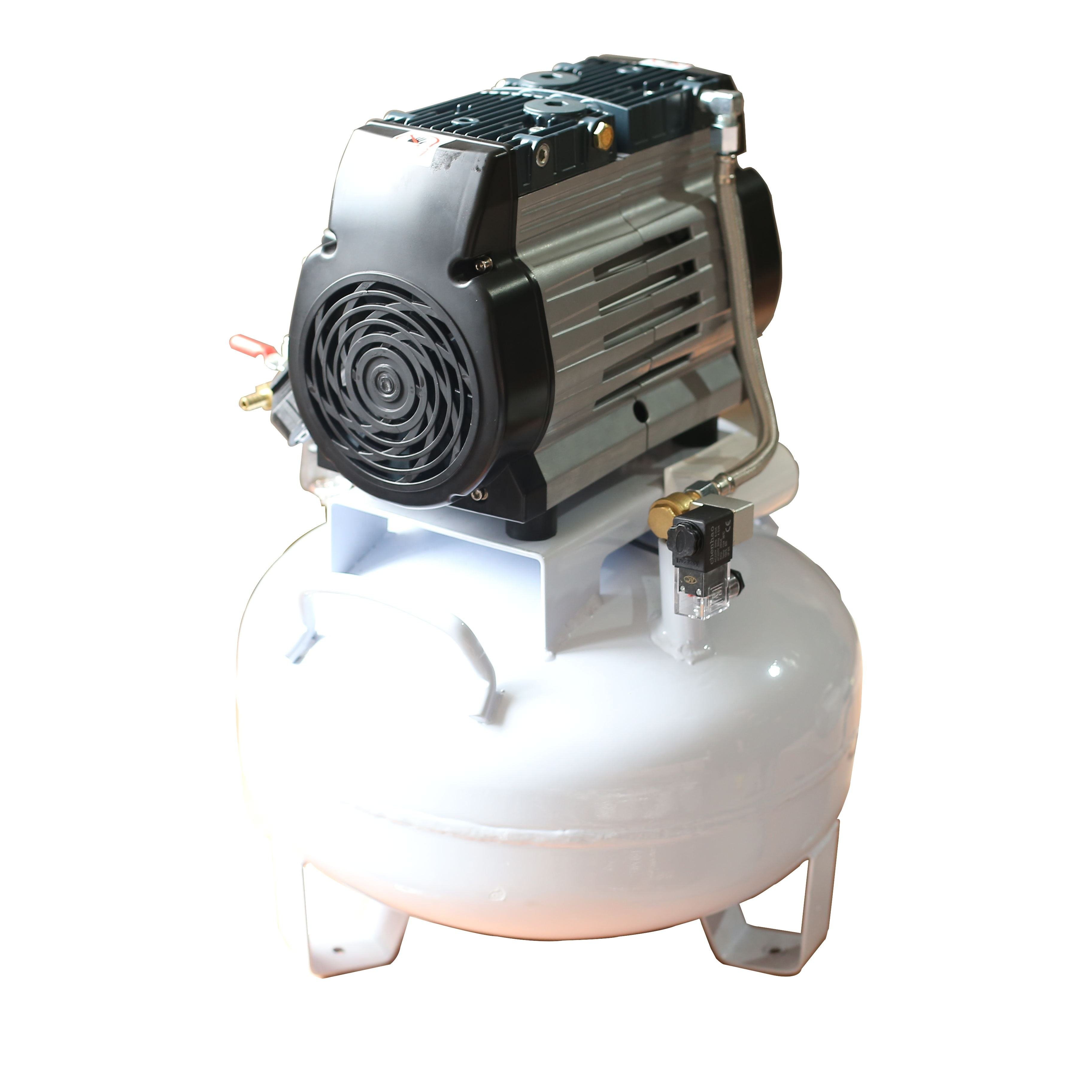 Small Air Piston Oilless Industrial Mute Oil Free Ac Air Compressor Dental Compressor With Dryer and Silent Cabinet